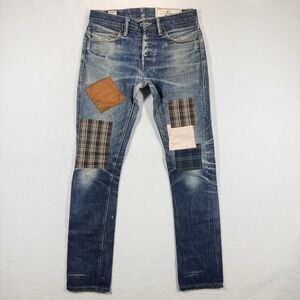 Rogue Territory Jeans Mens 28x32 Japanese Selvedge Patched Repaired Kurt Cobain